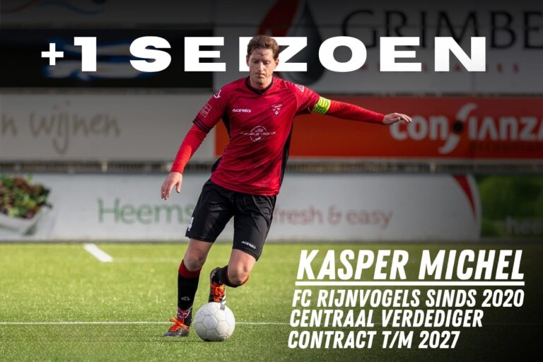 Kasper Michel plakt er nog een jaartje aan vast!